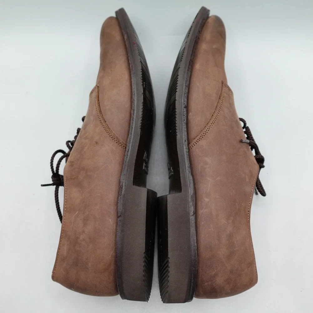 Allen Edmonds Shoes Mens 12 AAA Yale Derby Brown Nubuck Leather Vibram USA 3361